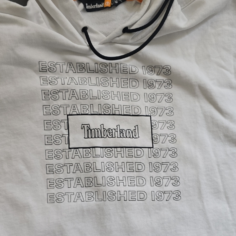 Timberland White Hoodie Sweater - Picture 3 of 5